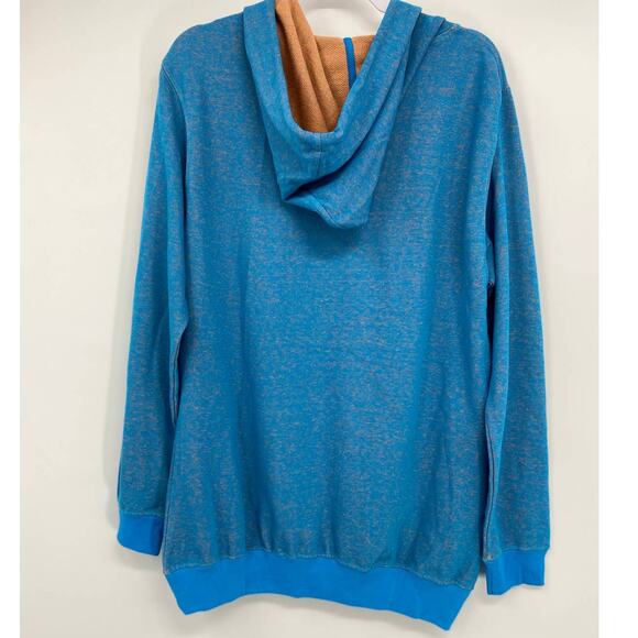 Level Eight Womens Blue Orange Hoodie Sweater Top NEW 2XL - Picture 2 of 9